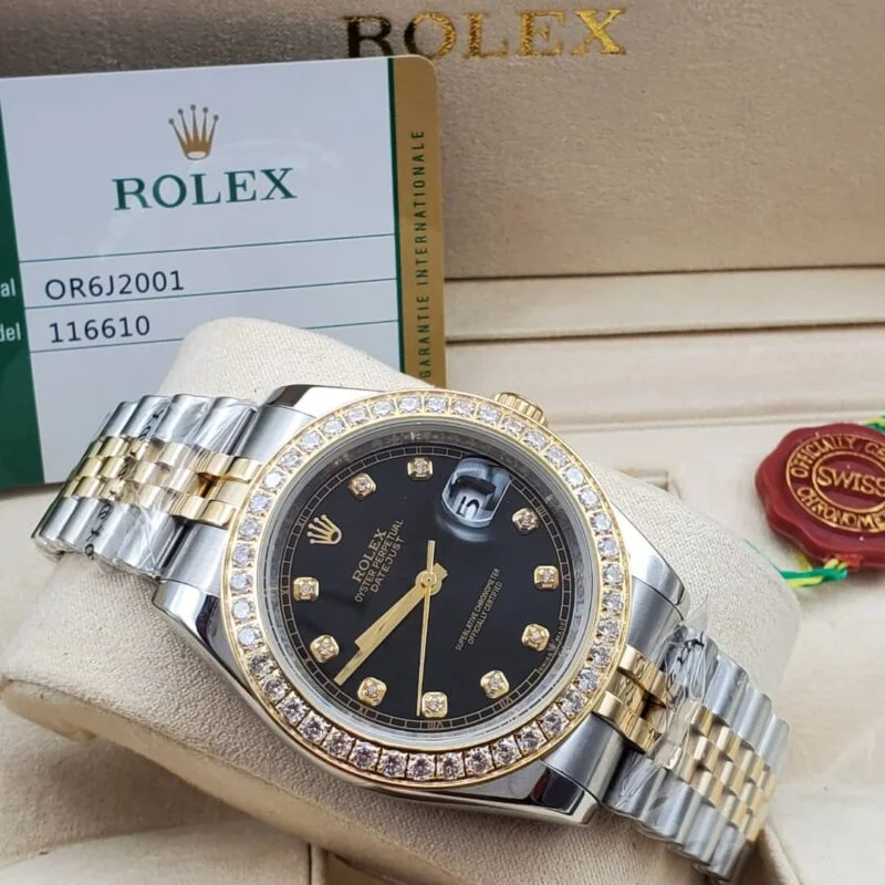 Rolex quartz with crystals
