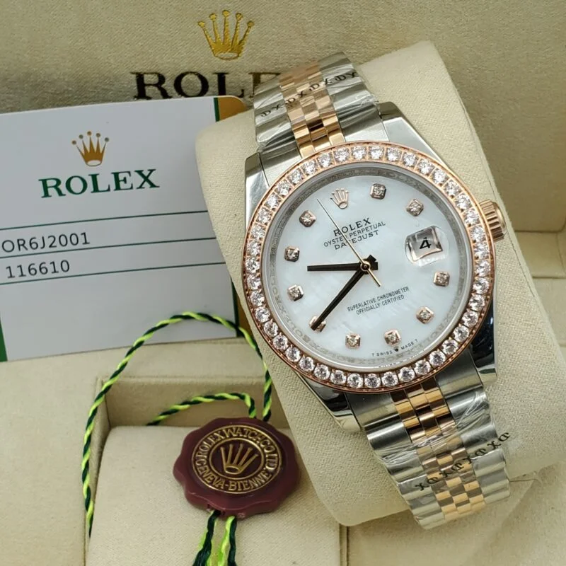 Rolex quartz with crystals - Image 2