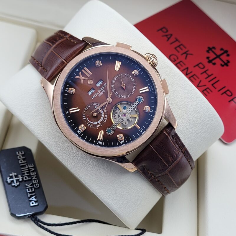 Patek Philippe Automatic leather wristwatch - Image 3